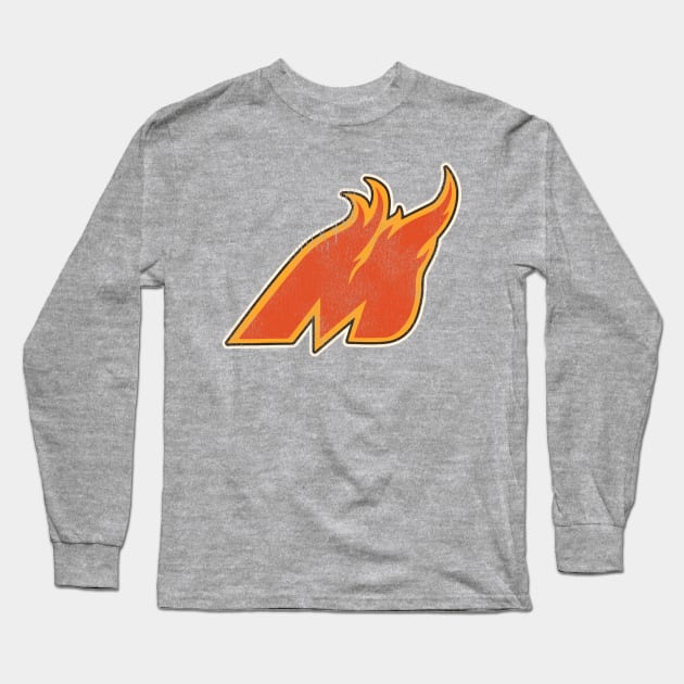 Defunct Moncton Golden Flames Hockey Team Long Sleeve T-Shirt by Defunctland